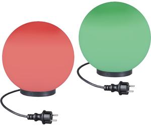 Lampes boules RGB Lampe boule LED Lot de 2 Ø 20cm Lampe de jardin Lampe d'extérieur