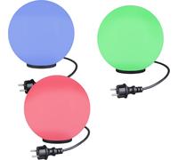 Lampes boules RGB Lampe d'extérieur, lot de 3, Ø 25cm LED Lampe boule Déco Jardin