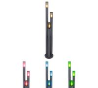 Lampes de chemin d'accès extérieur lampe d'extérieur en acier inoxydable lampadaire éclairage de jardin grand pour l'extérieur, fumée anthracite, télécommande, 3x LED RGB 8,5W 806Lm, DxH 28x170 cm