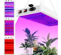 Lampes de culture pour plantes d'intérieur, spectre complet, 216 LED, 3 modes, large couverture pour la croissance des plantes, étanches et résistantes à la poussière, utilisables en extérieur, hauteu