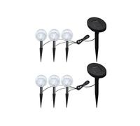 vidaXL Lampes de jardin 6 pcs. LED avec piquet de terre & modules solaires