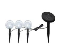 Lampes de jardin solaires LED - vidaXL - 3 pièces - Piquet de sol - Blanc - Diamètre 9,5 cm - Énergie solaire