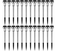 Lampes de jardin - TECTAKE - Lot de 24 Spots d'extérieur solaires étanches LED allumage automatique lumière colorée