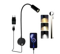 Lampes de Lecture Murales avec interrupteur Tactile Dimmable, LumièRes de Lit à LED avec Port USB, 3W Lampe à Col de Cygne Flexible, MontéE Sur Le Mur à CôTé Des Applique Liseuse en Aluminium, 3000K