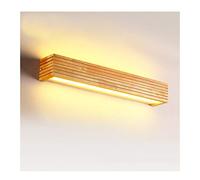Lampes de miroir de bain LED miroir avant lumière salle de bain miroir phares en bois massif applique chambre lampe de chevet maquillage miroir lumière éclairage mural/lumière blanche-35Cm/6W