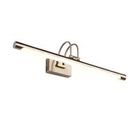 Lampes de miroir de salle de bain vintage, rétro bronze, lampe frontale LED avec tête de lampe pivotante IP44, blanc chaud, lampe murale de toilette antique, lampes de maquillage pour table de
