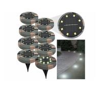 Lampes de sol solaires à LED - LUNARTEC - Contemporain - Blanc - Jardin - Extérieur