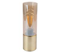 Lampes de table, salon, lampe de chevet, liseuse, interrupteur tactile, abat-jour en verre, lampe de table aux couleurs laiton, métal, 1x E27, DxH 9x30 cm