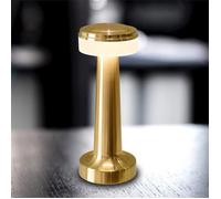 Lampes De Table sans Fil, Gradation en Continu LED Lampe De Bureau Rechargeable, 3 Couleurs Lampe De Chevet Tactile A Piles,Or