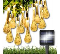 Lampes En Forme De Fleurs De Larmes Eiscreen Pour Le Jardin Guirlande Pour Le Balcon Solaire 40 Led Chaudes