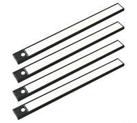 Lampes LED à détecteur de mouvement ultra for slim - Armoire magnétique sans fil pour éclairage avec 3 modes - 20 cm - Puck lumineux rechargeable pour armoires de cuisine - (noir)