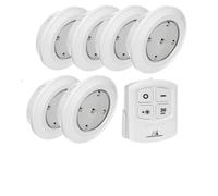 Maclean Lampe LED sans fil MCE165 – Télécommande incluse, Éclairage mural et plafond, 6 pièces