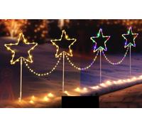 Lampes LED de jardin étoiles de Noël Quntis 4 pièces.