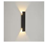 Lampes murales extérieures imperméables Bande Aluminium lumières 18W LED Lampe Noire Chambre luminaires extérieurs(Outdoor,40cm-Black body-18w)