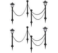 Lampes solaires 4 pcs avec chaîne et piquets