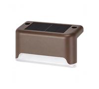Lampes Solaires Au Sol, Le Pont Solaire Allume La Lampe Extérieure D'étape De Clôture LED allée de patio(Brown Shell-Warm,8Pcs)