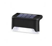 Lampes Solaires Au Sol, Le Pont Solaire Allume La Lampe Extérieure D'étape De Clôture LED allée de patio(Black Shell-White,8Pcs)
