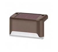 Lampes Solaires Au Sol, Le Pont Solaire Allume La Lampe Extérieure D'étape De Clôture LED allée de patio(Brown Shell-White,8Pcs)