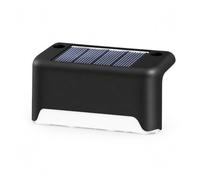 Lampes Solaires Au Sol, Le Pont Solaire Allume La Lampe Extérieure D'étape De Clôture LED allée de patio(Black Shell-Warm,8Pcs)