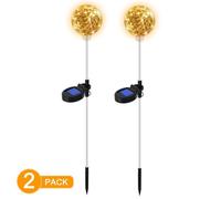 Lampes Solaires de Jardin-2pcs-IP65 Étanche-Extérieur Lampe Torche de Jardin Pour Chemins Pelouse