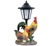 Lampes solaires de jardin en résine - Décoration amusante et résistante aux | Lampes solaires d'extérieur imperméables pour cour, terrasse, pelouse, terrasse, paysage, ferme, anniversaire