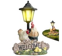 Lampes solaires de jardin en résine - Décoration amusante et résistante aux | Lampes solaires d'extérieur étanches pour cour, terrasse, porche, allée, terrasse, ferme, anniversaire