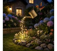 Lampes solaires de jardin étanches en forme de colibri avec lumières en cascade, décoration de jardin en forme de colibri pour terrasse, cour, cadeaux de jardinage pour maman, grand-mère