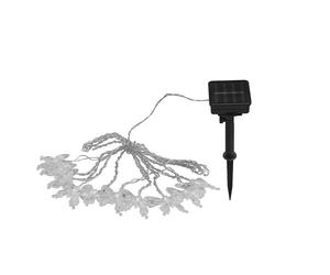 Lampes solaires d'extérieur LED RGB, chaîne, aspect papillon, lampe de jardin décorative, lumière de parc, 10x, L 470 cm