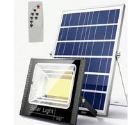 Lampes solaires d'extérieur, projecteurs de sécurité solaires LED avec télécommande, alimentés à l'énergie solaire, allumage/extinction automatique du crépuscule à l'aube, étanches, équivalent à un pr