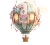 Lampes solaires en forme de montgolfière en acrylique pour décoration de | Lanterne solaire pour jardin, maison, cour, ferme, patio, allée, mariage, rassemblements, camping, porche