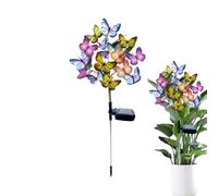 Lampes solaires en forme de papillon | Piquet de lanterne de jardin décoratif | Lampes solaires en forme de papillon | Pour terrasse, pelouse, cimetière, tombe, jardin, porche, cour à l'extérieur