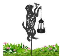 Lampes Solaires Extérieur Lanterne décorative chien à couleur changeante | Éclairage Extérieur Solaire Décoratif Pour Pelouse Paysage Parc Maison Balcon Fête et Noël