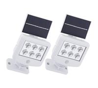 Lampes solaires pour l'extérieur avec détecteur de mouvement Applique murale solaire LED extérieure avec détecteur de mouvement extérieur, LED 0,3W 150Lm blanc froid, LxlxH 12,8x10x11 cm, lot de 2
