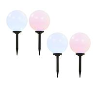 Lampes solaires sphériques LED de jardin 4 pcs 30 cm RVB