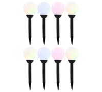 Lampes solaires sphériques LED de jardin 8 pcs 15 cm RVB