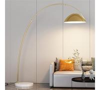Lampes Standard pour Salon Lampadaire Moderne en Arc doré de 70 Pouces avec Base en marbre Lampe sur Pied réglable Lampe d'angle Industrielle pour Le Salon et la Chambre à Coucher
