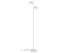 Lampes sur pied Spot orientable Lampe sur pied blanc mat Lampe de salon debout blanc, aluminium métal, 2x GU10 douilles, H 158 cm