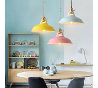 Lampes suspendues modernes avec interrupteurs KNBO, lustres ronds, décor de restaurant, peinture en fer, lampe à ampoule, document macaron