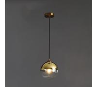Lampes suspendues pour îlot de Cuisine, Boule de Verre fumé Noir Moderne, plafonnier Suspendu en Verre ambré chromé, Lustre Industriel Vintage pour Salle à Manger, Restaurant, Bar,