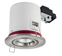 LampesEcoEnergie support Spot Encastrable -Support Orientable pour Spots Ampoules LED BBC - Partie Visible 100mm en Aluminium Brossé, Douille GU10 - Remplacement Ampoule Simple & Rapide