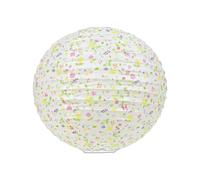 Lampion Boule Papier 30 CM Blanche Collection Liberty - Lanterne Japonaise Papier - Lanterne Chinoise en Papier pour Mariage Baby Shower et autre Célébrations Champetre Boheme ou Romantique