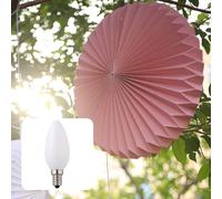 Lampion LED de 60 cm, rose, résistant aux intempéries, comprenant une lampe, avec un câble de 3 mètres