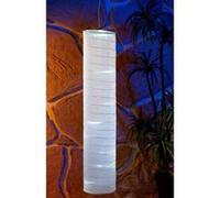 Lunartec Tube de lampion solaire d'extérieur avec 10 LED, capteur crépusculaire, blanc
