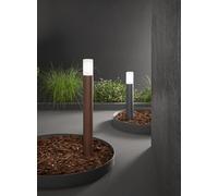 Lampo - Borne De Jardin Avec Ampoule E27 Ip54 H 60 Cm, Métal Peint, Verre Dépoli, Borne D'Extérieur - Perenz - Gris Foncé