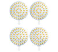 Lamptobe Ampoule G4 LED 3W, Équivalent Ampoule Halogène 30W, AC/DC 12V, 400LM, Blanc Lumière du Jour 4000K, 48 * 2835 SMD, G4 Ampoule Ronde LED pour Lumière d'armoire, Éclairage Encastré, 4 Pièces