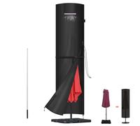 LAMUNI Housse Parasol Déporté, Housse de Protection pour Parasol de 2m 3m 4m, 420D Tissu Oxford Housse de Parasol Imperméable, Coupe-Vent, Anti-UV Grande Couverture de Parasol avec Tige, 230x65/65cm