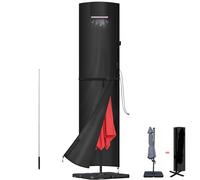 LAMUNI Housse Parasol Déporté, Housses de Protection pour Parasol de 3m 4m 5m, 420D Tissu Oxford Housse de Parasols Imperméable, Coupe-Vent, Anti-UV Grande Couverture de Parasol avec Tige, 260x65/65cm
