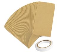 LAMXD 100 Pcs Sachet Papier Kraft Pochette Cadeau, 10 x 6 cm Marron Mini Enveloppe Kraft pour Stocker Bonbon, Bibelots, Petit Objet
