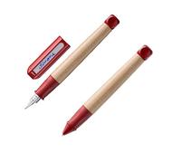 Lamy abc 010 - Lot de stylos d'apprentissage 010 - En bois d'érable - Poignée antidérapante - Rouge - Plume en acier pour débutants - Avec cartouche d'encre T 10 bleue et mine M 44 1,4 mm B