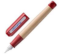 Lamy ABC 010 - Stylo plume en bois d'érable et plastique de couleur rouge - Plume en acier poli - Force de plume F